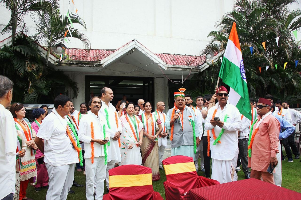 Independence Day flag hoisting at the hospital