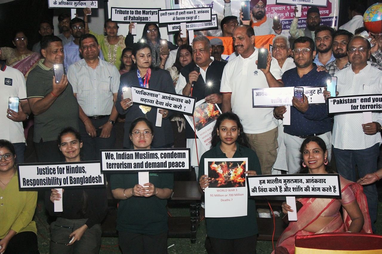 Tribute to the Pahalgam victims. Staff gathering in tribute to the victims of the Pahalgam attack.